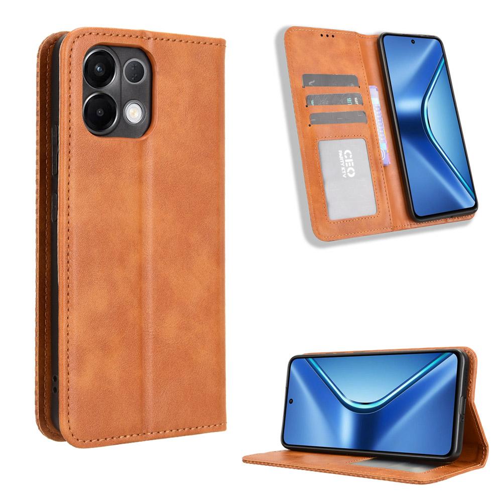 For Oppo K13 5G Leather Case Wallet Stand Retro Texture Phone Cover