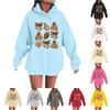 Women's Casual Fashion Comfortable Round Neck With Hood Long Sleeve Halloween Print Warm Sweatshirt