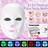 110В-220В Омолаживающая Отбеливающая Маска для Лица для Красоты Кожи 7-цветная Светотерапия Светодиодная Маска Фототерапия Инструменты для Ухода за Кожей