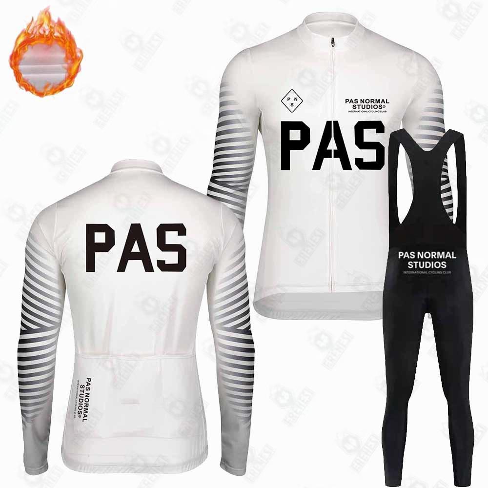 New PNS Fleece Suit Winter Cycling Suit Long Sleeve Strap Pants Road Bike Mountain Bike Outdoor