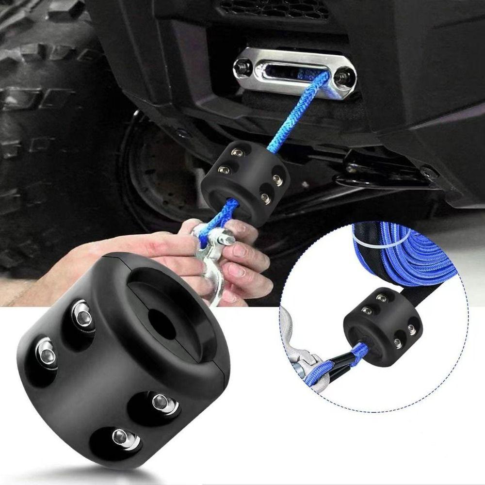 Black Color Rope Hook Metal Construction Cable Line Saver Vehicle Accessory Waterproof  UTV Use