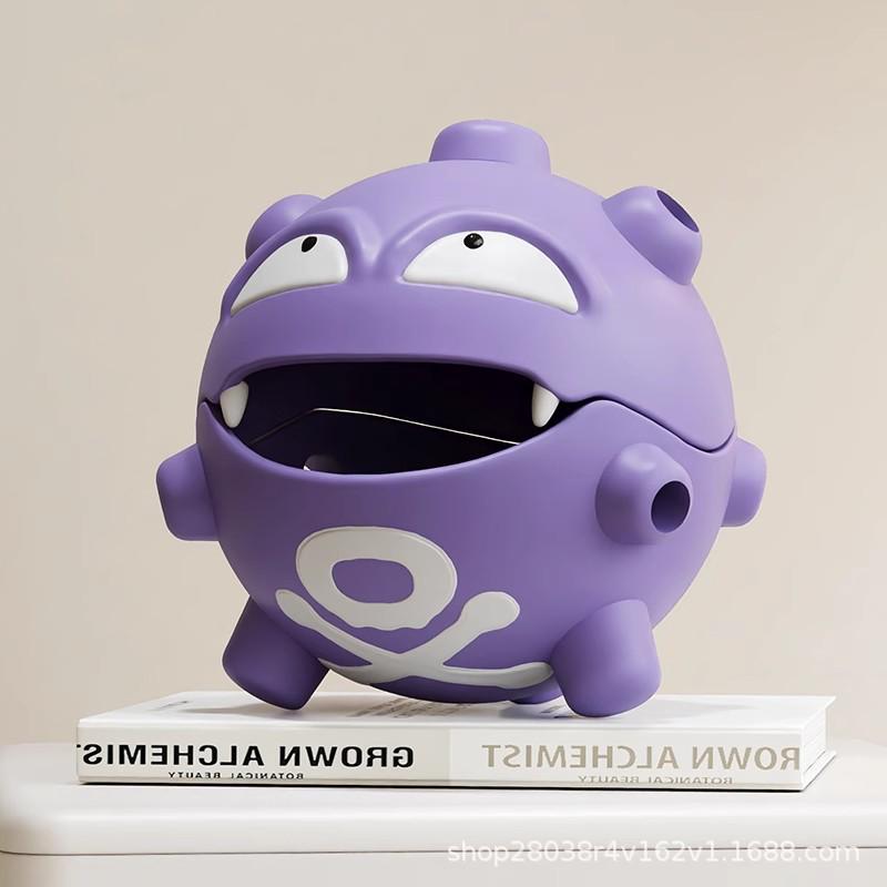 Аромалампа-пепельница и держатель для спиралей от комаров Pokémon Koffing - Креативная коробка для хранения сандалового дерева и фигурка-игрушка