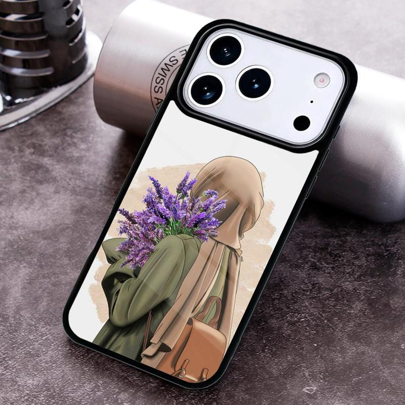 Исламский Хиджаб Девушка Королева Чехол для Телефона для iPhone 17 16 15 Pro Max Air 14 13 12 11 Plus Ударопрочный Чехол