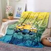 Minions Adventure Begins Blanket Soft Throw Blanket For Home Bedroom Bed Sofa Travel Office Solid Christmas Blanket