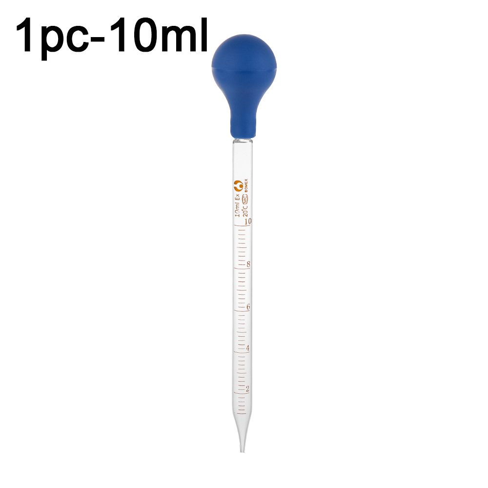 Home Test Tubes Transparent Rubber Head Graduated Pipettes Glass Dropper Liquid Transfer