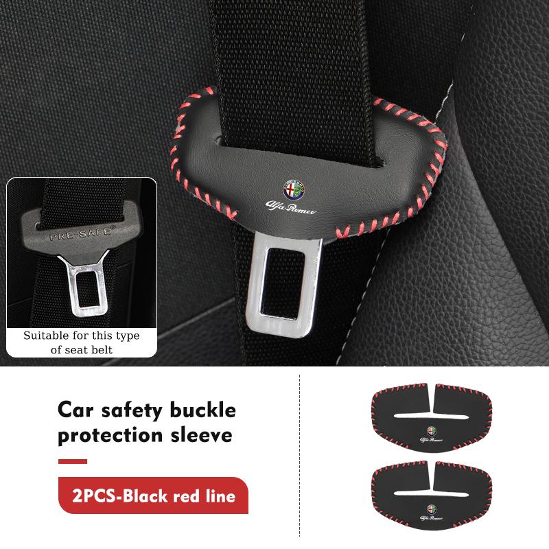 Car Seatbelt Buckle Cover Protector Cover Anti-scratch N Cover For Alfa Romeo Giulietta GT 159 147 156 Mito Brera Giulia Spider F1