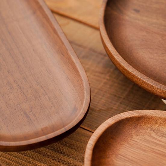 Деревянный поднос для демонстрации Маленький круглый деревенский поднос для подачи Подсвечник Поднос для украшений Фермерский Современный домашний декор