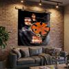 Drum Kit Display Printed Tapestry, Wall Hanging,Livingroom, dormitory, Large Wall Decor, Fabric Decor Fan Birthday Gifts