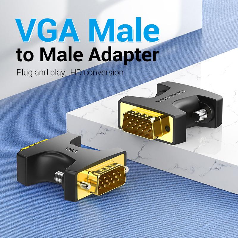 Vention VGA to VGA адаптер VGA мужской и женский разъем 15-контактный VGender Changer конвертер для ПК ТВ-бокса ноутбука SVGA соединитель адаптер