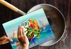 GLASS PLATE CUTTING BOARD 52x40 BOAT