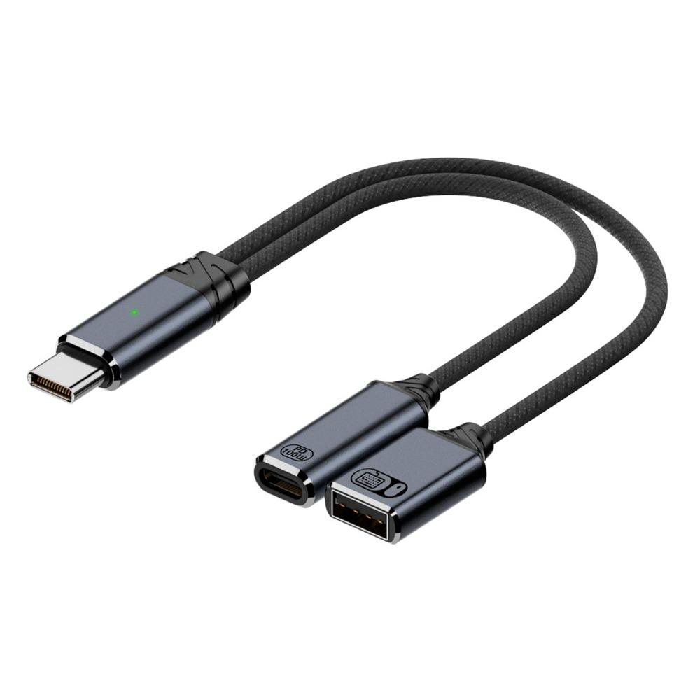 PD 100W USB Headphone Converter Fast Charging Y Cable NEW Audio Adapter Keyboard Mouse