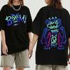 Горячая аниме футболка Arcane Jinx Граффити Мужская Женская Харадзюку Круглый вырез Летняя Повседневная Футболка