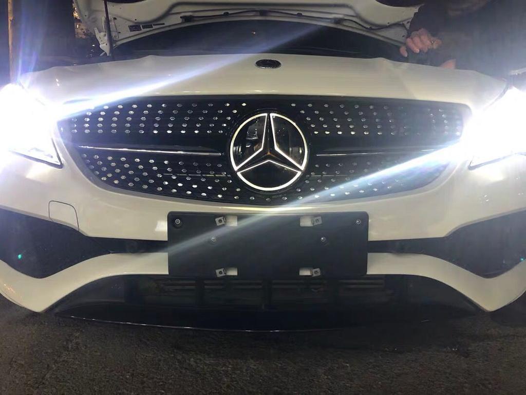 Новый 2025 Горячий Автомобиль Передняя Решетка Звездный Эмблема Светодиодная Подсветка Логотипа Белый Синий Красный Свет для Mercedes Benz W245 GLK 2006-2012 B/V cl