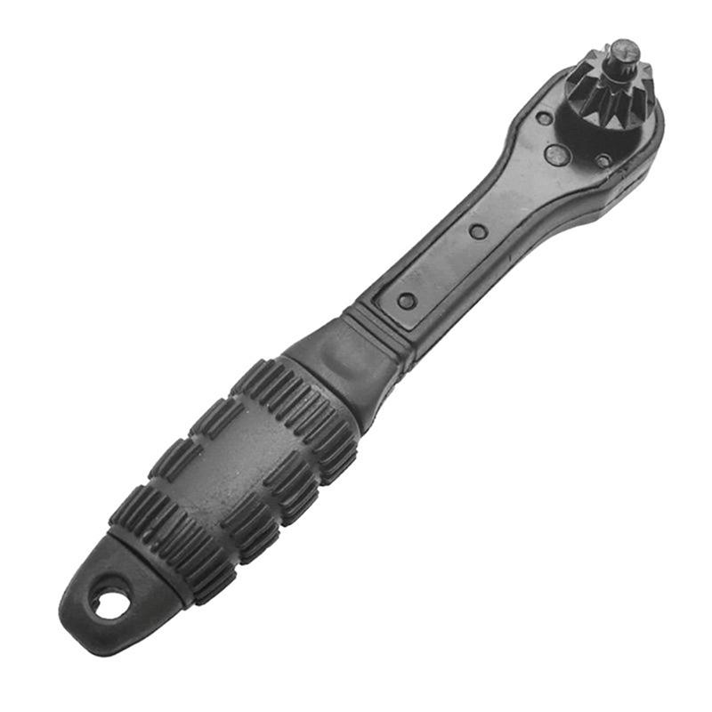 Черный гаечный ключ Spiny Wheel Wrench, гаечный ключ с двумя сверлами и чипами