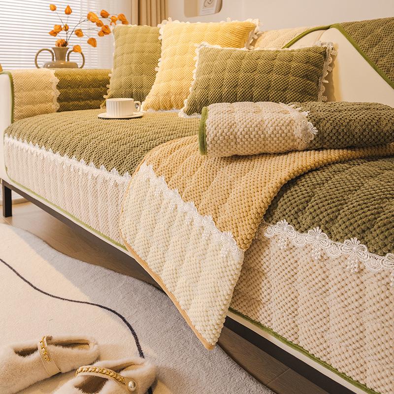 Подушка для дивана осень и зима, новый зимний плюшевый чехол для дивана, высококачественный подлокотник, защитный корпус