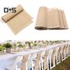 Party Table Runner Jute Fabric Boho Style Stain-Proof Home Decor DIY Crafts Reusable Table Protection Decoration Prom Banquet Table Runner for