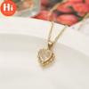 Привет, роскошное золотого цвета, ожерелье с сердечком, женская мода, маленькое свежее ожерелье на ключицу, ювелирное изделие, подарок