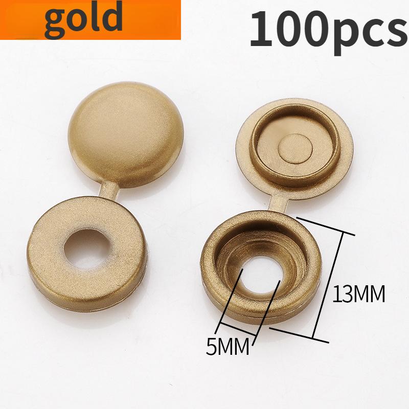 100Pcs Screw Bolt Cover Plastic Cap High Quality Hinged Protective Cap Button For Car Furniture Decorative Nuts Bolts Hardware