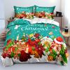 Duvet Cover Set 3D Santa Claus Merry Christmas Single Double Size Holiday Atmosphere Decoration Soft And Comfortable