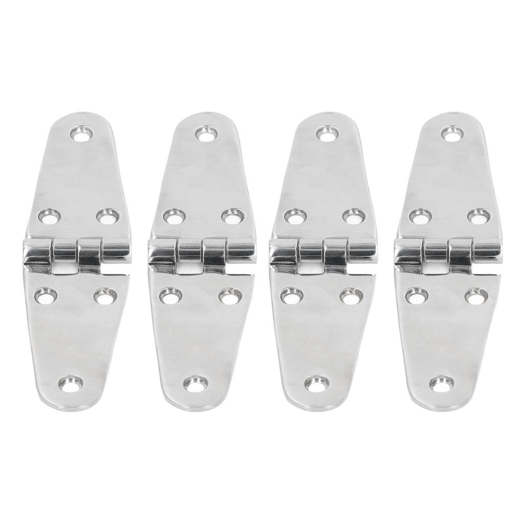 4Pcs Door Hinges 316 Stainless Steel Marine Grade for Boat Cabinet Hatch RVs 6 Holes Hardware