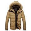 Winter Men's Cotton Coat Raccoon Fur Collar Removable Hooded Casual Velvet Large Size Cotton Coat Men