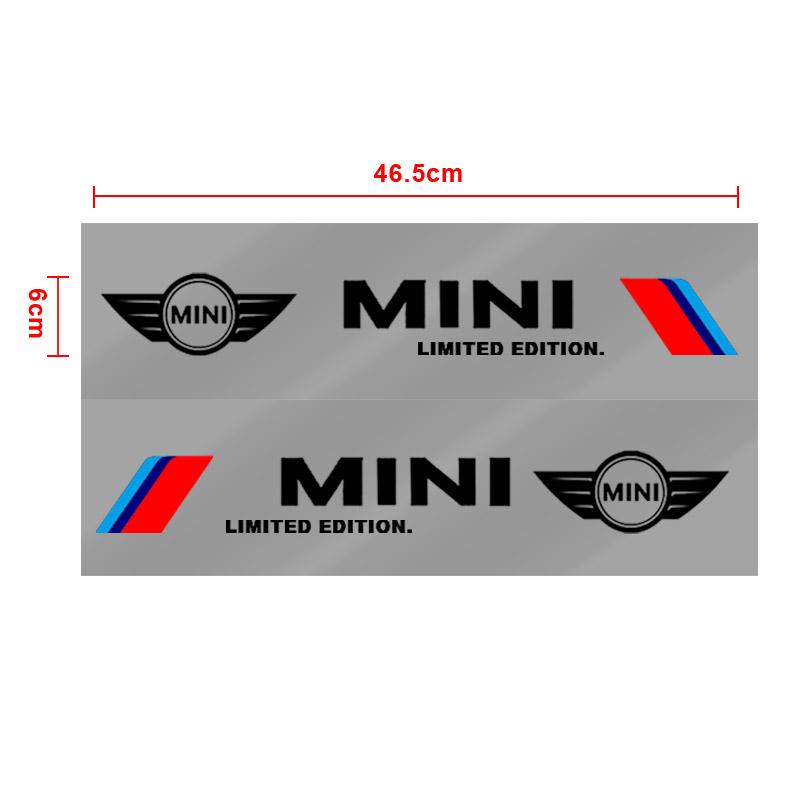 2pcs Car 3D Stickers Auto Side Body Sports Sticker Decals Car Accessories For Mini Cooper One S Clubman R50 R53 R56 R60 F55 F56 R57 R58 R59