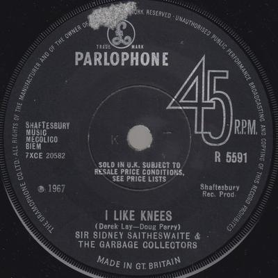 7-дюймовая пластинка SIR SIDNEY SAITHESWAITE & THE GARBA - I Like Knees R5591 Parlophone 1967 UK Поп Б/У
