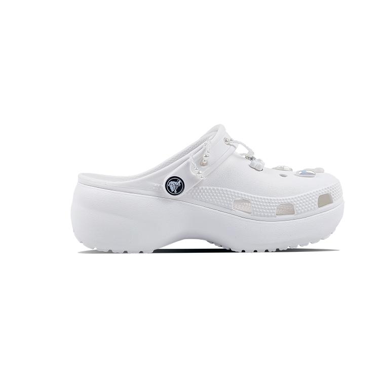 Crocs Классические шлепанцы на платформе EVA Galaxy Классические милые градиентные нарисованные от руки мультяшные преппи пещерные туфли женские белые