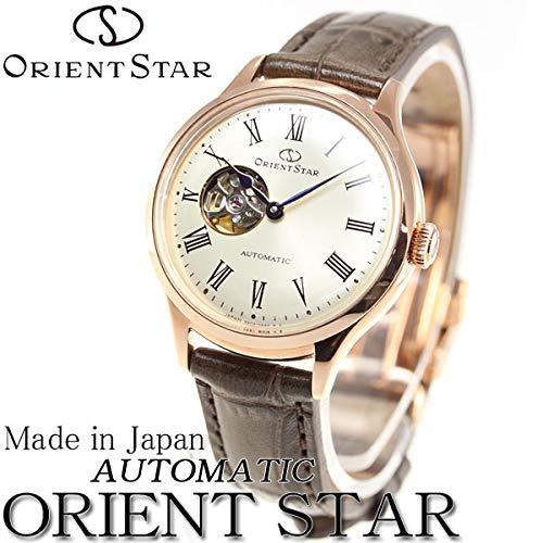 ORIENT STAR Автоматические часы Классические механические Сделано в Японии 2 года внутренней гарантии Открытое сердце Белый Серебряный [Orient Star] Полускелетон