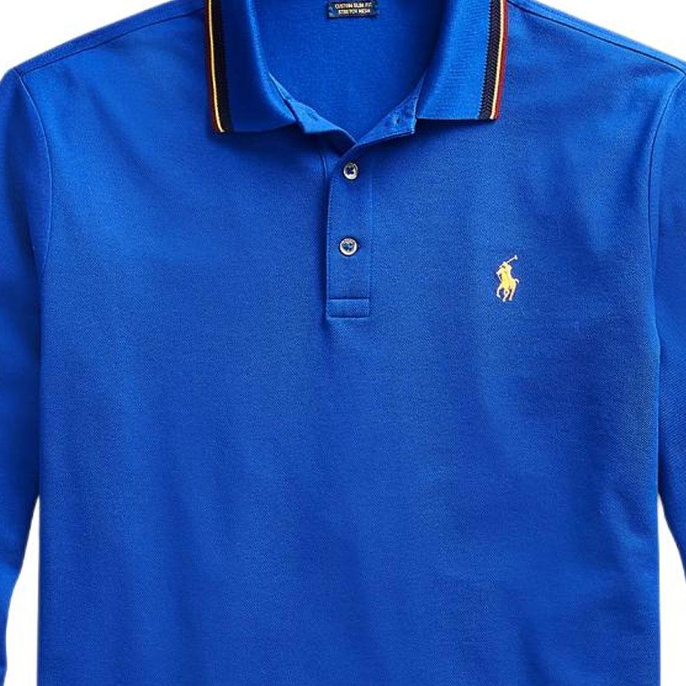 Polo Ralph Lauren Свитшот однотонный с вышитым логотипом Small Pony, длинный рукав, рубашка-поло Мужские топы 710760127-006