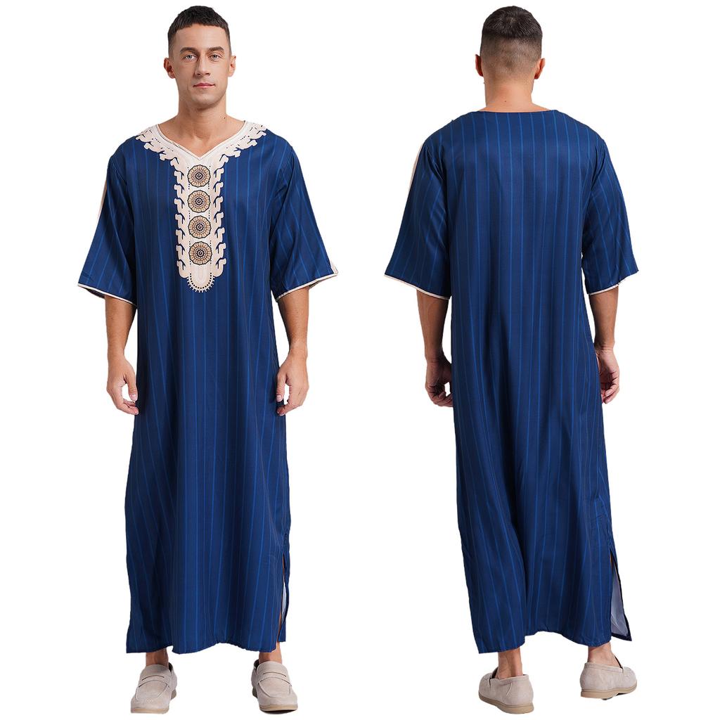 Мужской халат арабский этнический костюм рубашка мусульманский тобе кафтан халат исламский Ближний Восток Саудовская Аравия свободное длинное платье маскарадный костюм