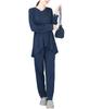ON NISHIKI Travel Pajamas with Long Stretch Covered Top and Pants Loungewear Women's Pouch, Compact, Sleeves, Fabric, Wrinkle-Resistant, Bottoms, Set,