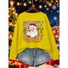 Merry Christmas Santa Claus Pattern Streetwear Women O-neck Casual Sweatshirt Autumn Loose Pullover Multicolor Clothing