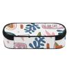 School Pencil Case Portable 300D Polyester Smooth Zipper with Mesh Pocket Removable Divider and Pen Slots for Boys Girls