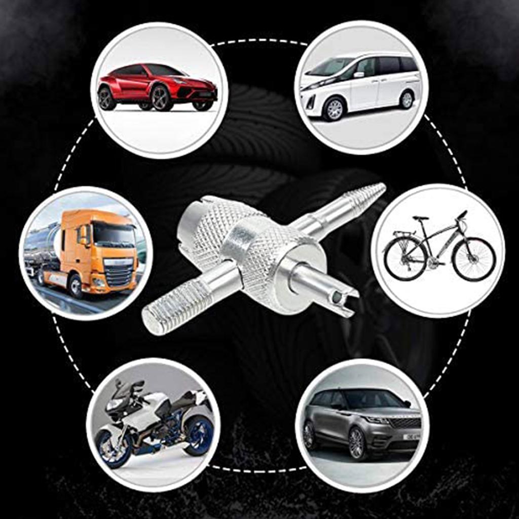 4-ходовой инструмент для сердечников клапанов 4-в-1 многофункциональный ключ для клапанов автомобильных шин, инструмент для снятия сердечников, установщик, ремонтник