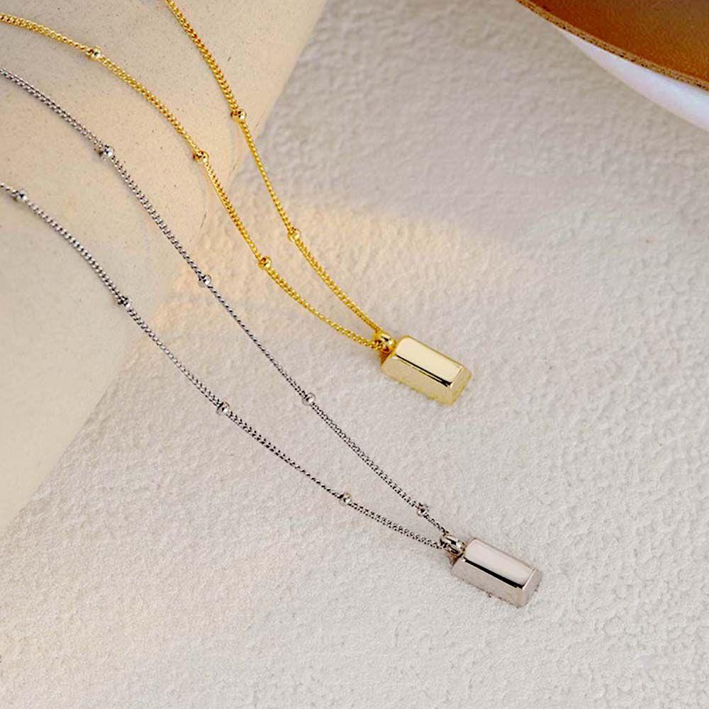 Gift Female Jewelry Sparkly Ultra Thin Gold Bar Choker Women Necklace Clavicle Chain Korean Style