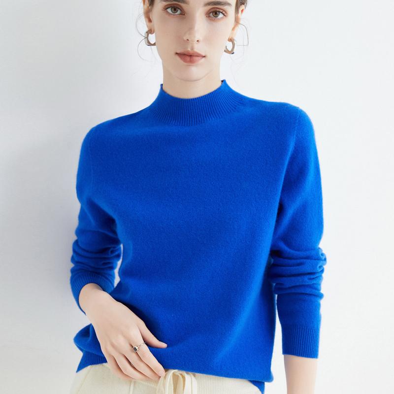 Женский свитер из 100% шерсти, СОВРЕМЕННАЯ НОВАЯ водолазка SAGA, вязаный пуловер, зимние джемперы, женские вязаные топы с длинным рукавом