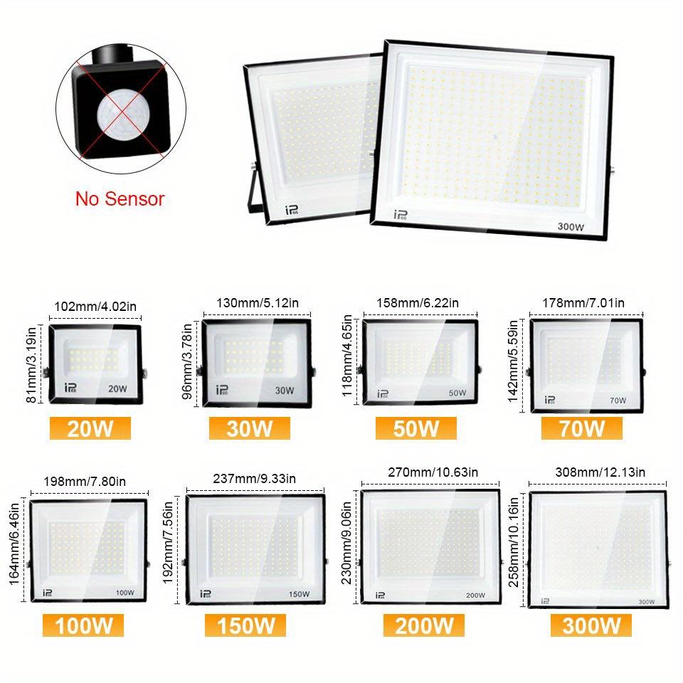LED Floodlight IP66 Waterproof AC220V 110V Outdoor Spotlight 20W 30W 50W 70W 100W 150W 200W 300W Outdoor Lighting Spotlight