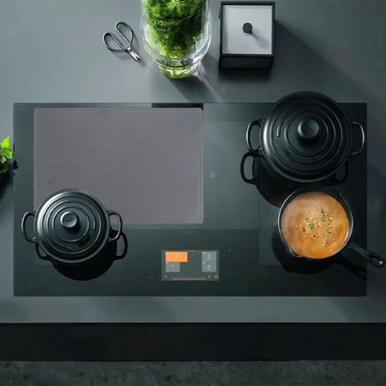 Силиконовая защитная крышка для верхней крышки термостойкий коврик для электрической плиты, крышка для индукционной варочной панели, коврик для сушки посуды, защита кухонной столешницы