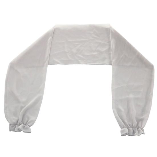 Шифоновая шаль, однотонная летняя тонкая рубашка с защитой от солнца, открытый перед, длинный рукав, оборки, манжеты, пляжная шаль