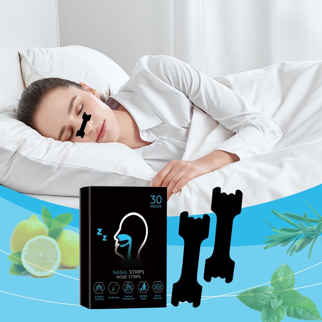 Полоска для дыхания в носу от храпа, пластырь от храпа, помогает избавиться от храпа и заложенности носа, спи спокойно, 30 шт.