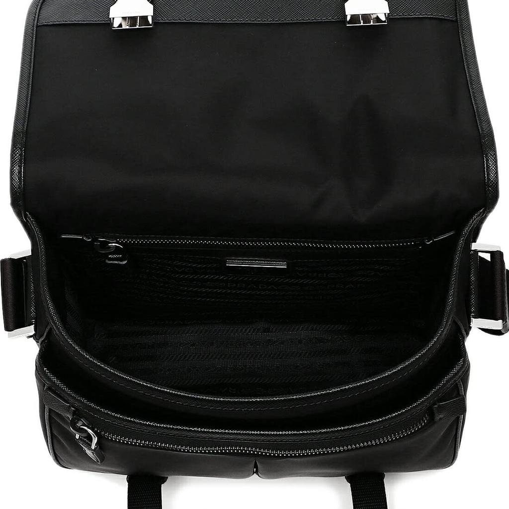 Сумка через плечо Renylon Saffiano Triangle Logo Black PRADA 2VD769 2DMH XLO F0002 [Prada] Мужская [Товар]