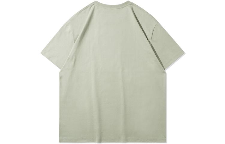 Li Ning T Shirts Men's Desert Green Crew Neck Moderate Straight Fit AHSR753-4