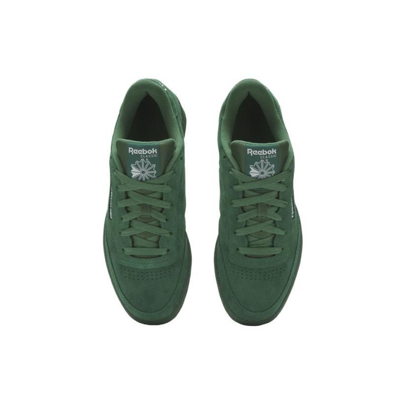 Reebok Club C 85 Dark Green Unisex Sneakers Footwear-White 100074451