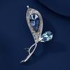 Elegant Rosemary Brooch, High-end Women's Exquisite Crystal Brooch, Luxurious and Niche Design Sense Brooch