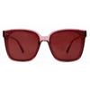 Suzy Levian Women S Light Pink overSize Square lenS Silver Accent SunglaSSeS Pink