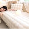 Thicken Imitation Rabbit Fur Recliner Sofa Cover Sofa Protective Blanket Non-slip Armchair Covers Plush Living Room Home Decor