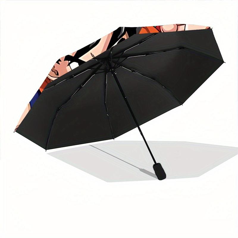 1pc Dragon Ball Automatic Folding Umbrella, Portable Collapsible Design, 8-Rib Iron Frame, , All-Season Casual Outdoor Accessory for Christmas Birthda