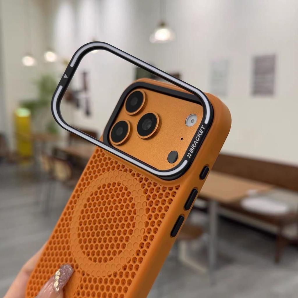 Применимо к iPhone18PROMAX Skin Sense Охлаждающая сетка Магнитное крепление Чехол для мобильного телефона Apple 17 Держатель для объектива 16