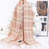 Xincaizhiyun Pink Houndstooth Scarf